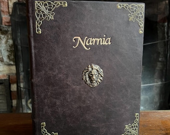 Custom Leather Bound Made to Order Narnia Chronicles: Color Illustrated Edition