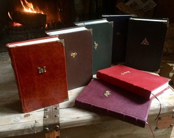 Made to Order Harry Potter Book Set Custom Leather Bound Lambskin Books 1 - 7