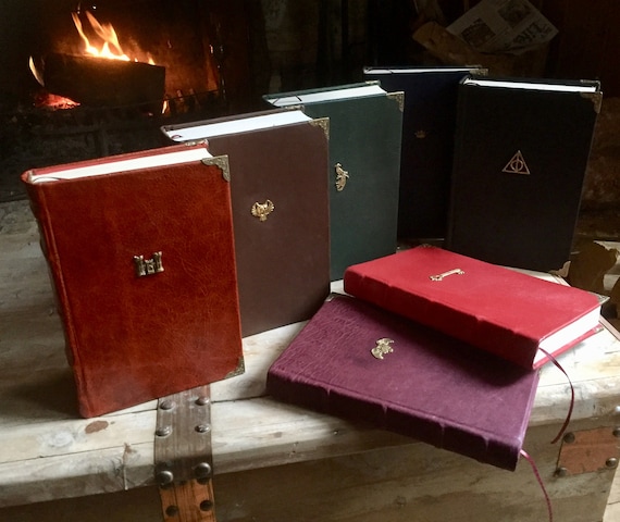 Made to Order Harry Potter Book Set Custom Leather Bound Lambskin Books 1 7  