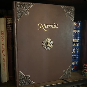 Made to Order Narnia Color Illustrated Edition Custom Lamb Skin Leather Bound Complete Chronicles Book