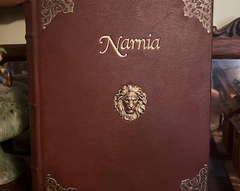 Custom Leather Bound Made to Order Narnia Chronicles: Color Illustrated Edition
