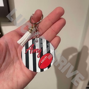 Football teams personalised keychain