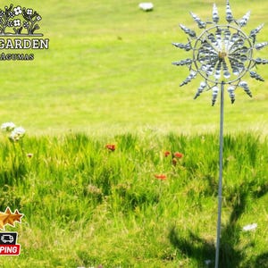 Kinetic Metal Wind Spinner | Magical Windmill for Lawn Decoration | Elegant Patio Courtyard Display | Cute Outdoor Ornament