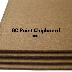 Heavy duty brown chipboard sheets 80 point thick natural Kraft fibers perfect for DIY crafts scrapbook covers photo backing frame supports and handmade boxes smooth surface for painting stamping writing or wrapping with fabric