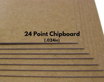 Brown Kraft Chipboard Paper Sheets: 24 Point for Crafts & Scrapbooking