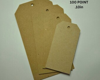 Kraft Brown Chipboard Tags: Heavy-Duty .100" Thick DIY Craft Tags