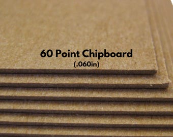 Brown Kraft Chipboard Sheets: Medium Weight (60 Point)