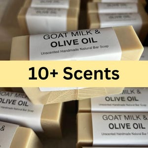 Goat Milk & Olive Oil Bar Soap — Natural, Unscented, Handmade, Sensitive Skin, 2 Main Ingredients Only