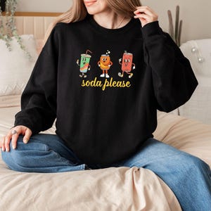 soda please crewneck, retro sweatshirt, vintage soda, movie night outfit, cozy sweatshirt, funny vintage sweatshirt, diet coke lover