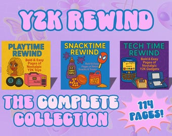 Y2K Rewind: Den kompletta samlingen – 3-i-1 nostalgisk målarbok