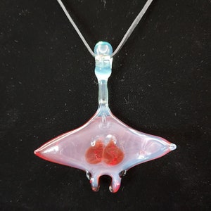 Handmade Glass Manta Ray Stingray Pendant