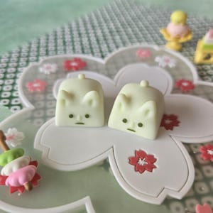 smiski cat keycap | smiski kitty artisan keycap | keycap for keyboard | kawaii keycap