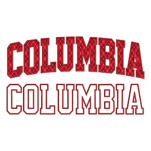 Columbia Applique Embroidery Design | Satin Stitch Columbia  Embroidery | Machine Embroidery Sign Design | Columbia  Designs