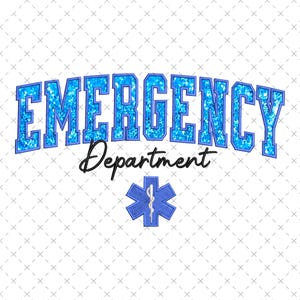 Emergency Department Applique Embroidery Design | Satin Stitch Medical Embroidery Design | Instant Download for Nurses| File for Embroidery
