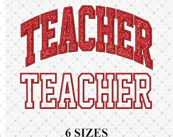 Lehrerin Applikation Stickdatei | Schulleben Designs für Stich |  Digital Download 6 Größe