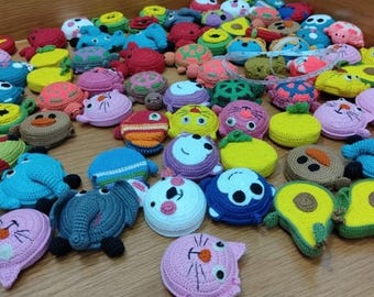Cinta métrica de animales hecha a mano / Cinta métrica de tortuga de ganchillo / Bonita cinta métrica para coser, crecimiento del bebé, proyectos de bricolaje, regalo para ella, llavero