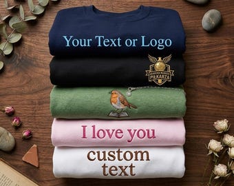 Felpa con cappuccio, felpa e t-shirt personalizzate con nome, data, logo, regalo minimalista e ricamo personalizzato.