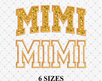 Mama Applique Embroidery Design, Mama Arched Outline File for