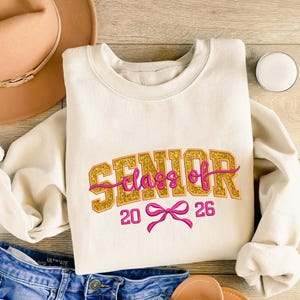 Custom Embroidered Senior Sweatshirt: Comfort Colors Class of 2026