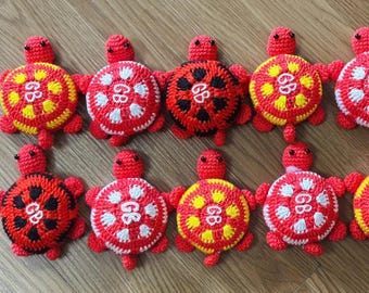 Crochet Turtle Tape Measure: Handmade Seamstress Tool & Pincushion