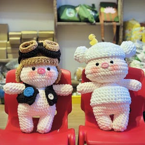 Crochet Pig Handmade – Cute Summer Vacation Amigurumi Pig – Soft Plush Toy – Animal Lover Gift – Piglet Stuffed Doll