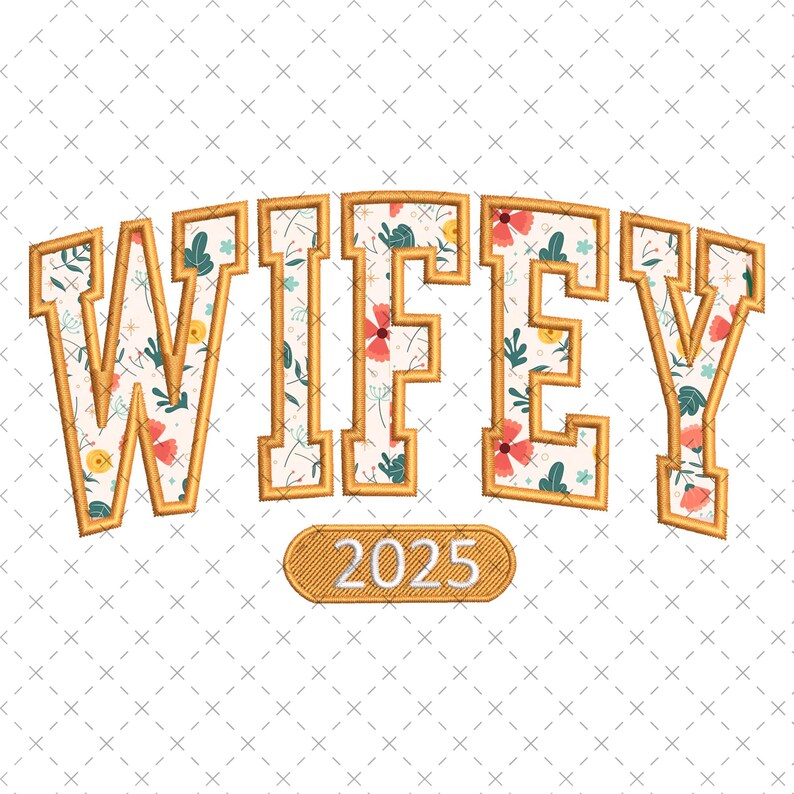 Wifey Applique Embroidery Design | Satin Stitch Wifey Love Embroidery ...