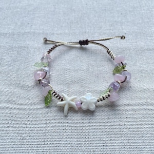 Moss Agate Bracelet, Hand Braided Gemstone Adjustable Bracelet for Women, Healing Crystal Meditation Jewelry, Calming Energy Gift