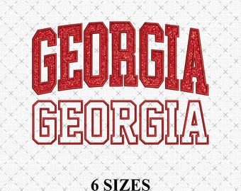 Georgia Applique Embroidery Design: Satin Stitch Sign (Digital Download)