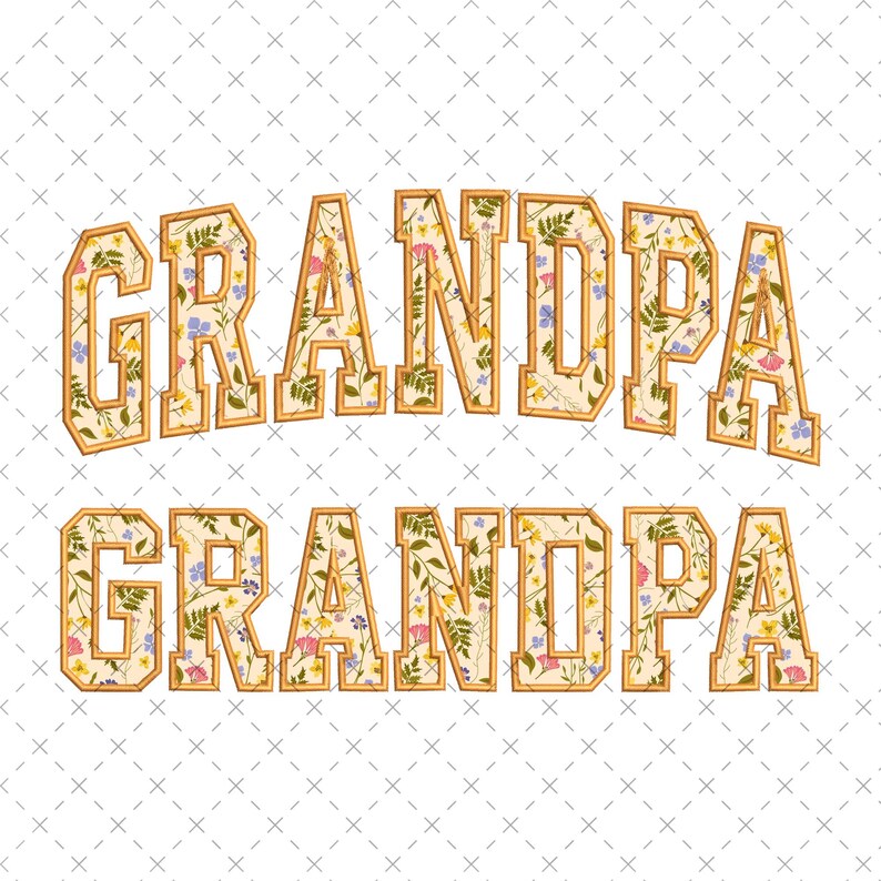 Grandpa Applique Embroidery Design | Satin Stitch Fathers Day ...
