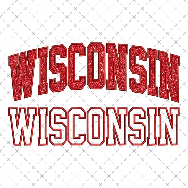 Wisconsin Applique Embroidery Design, Wisconsin Arched Outline File for ...