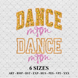 Dance Mama Applique Embroidery Design | Outline File for Machine , Instant Download | Mother's day Designs 6 Sizes