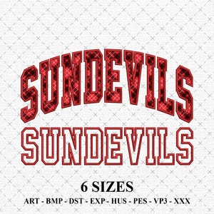 Sundevils Applique Embroidery Design, Football Arched Outline File for Machine Embroidery, Instant Download