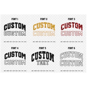 Custom Text Applique Embroidery Design | Satin Stitch | Machine Embroidery Sign Design | Custom Font
