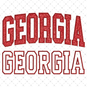 Georgia Applique Embroidery Design: Satin Stitch Sign (Digital Download)
