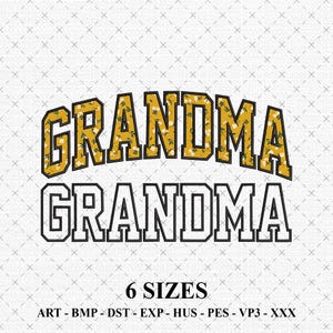 Grandma Applique Embroidery Design | Satin Stitch Mother's Day Embroidery | Machine Embroidery Sign Design | Mother's day Designs