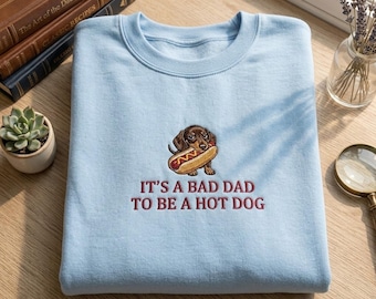 Sudadera bordada "Bad Day To Be A Hot Dog", camiseta de verano de EE. UU., camiseta para mujer del 4 de julio, regalo del Día de los Caídos.