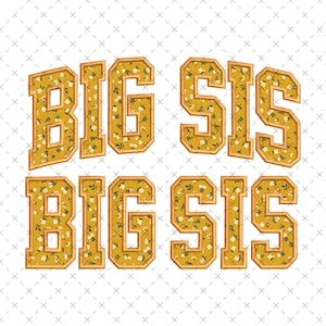 Big Sis Applique Embroidery Design | Abuela Arched Applique | Mother&#39;s Day Gift Embroidery Files | Instant Download Pattern