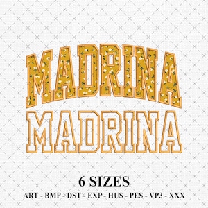 Madrina Applique Embroidery Design: Godmother Gift (Instant Download Pattern)