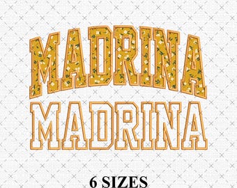 Madrina Applique Embroidery Design: Godmother Gift (Instant Download Pattern)