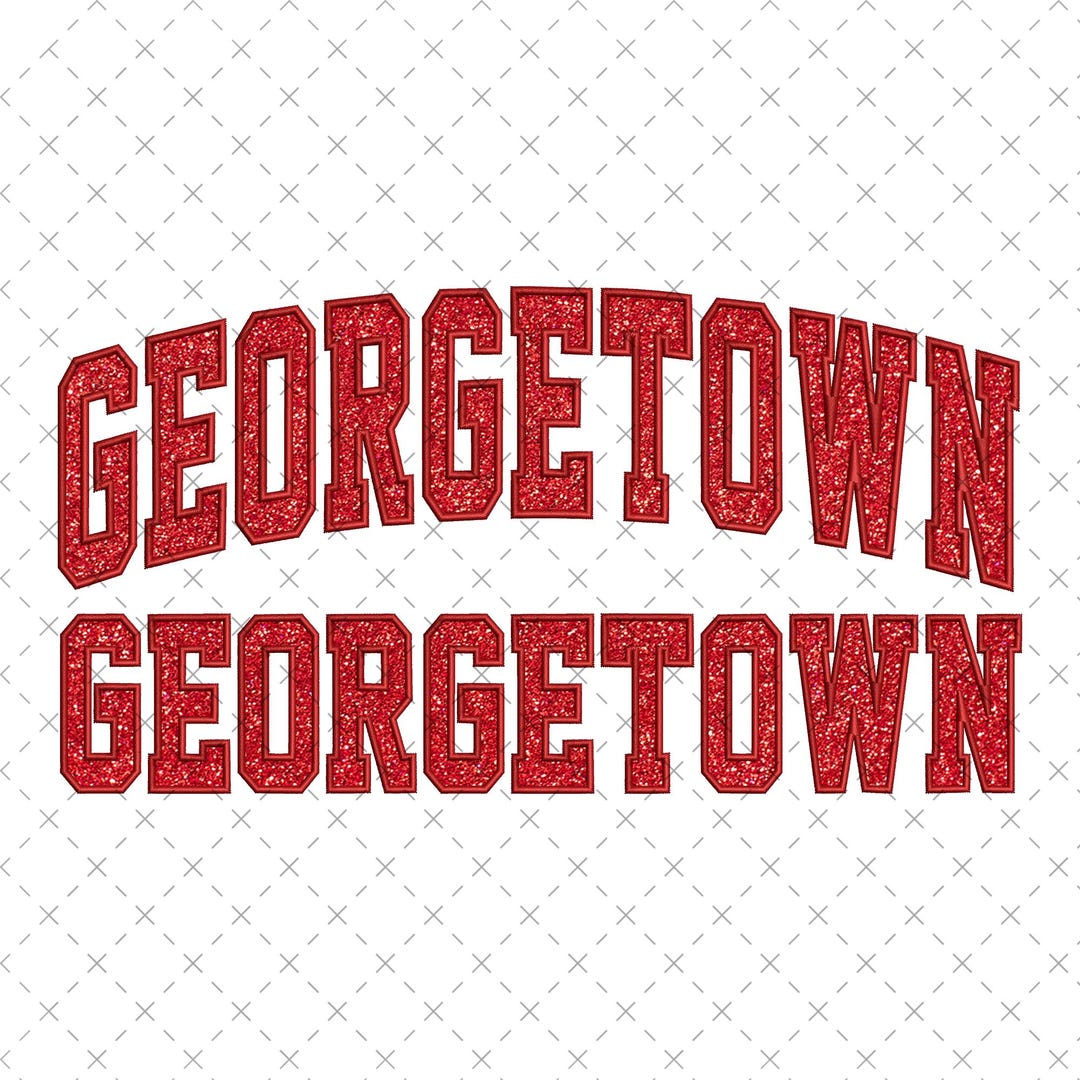 Georgetown Applique Embroidery Design, Georgetown College Arched ...