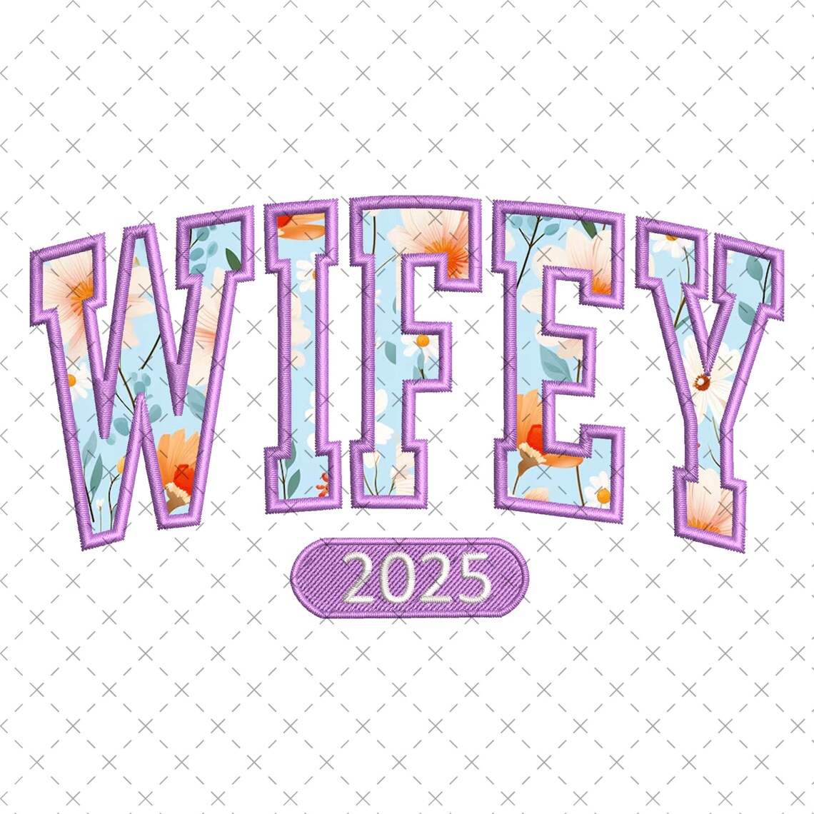 Wifey Applique Embroidery Design | Satin Stitch Wifey Love Embroidery ...