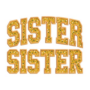 Sister Applique Embroidery Designs | Girls Sibling Embroidery | Sisters Gift  Embroidery Files | Sweater Gift Designs