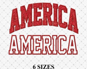 America Applique Embroidery Design | Satin Stitch 4th of july | 250th American Instant Download