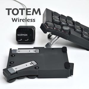 TOTEM 38 keys Low Profile Choc Wireless Split Keyboard with 1000mah battery