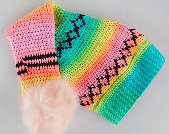 PDF Pattern Only--Fun & Whimsy Long Tail Ski Hat, Crochet Instructions, Pattern, How-to