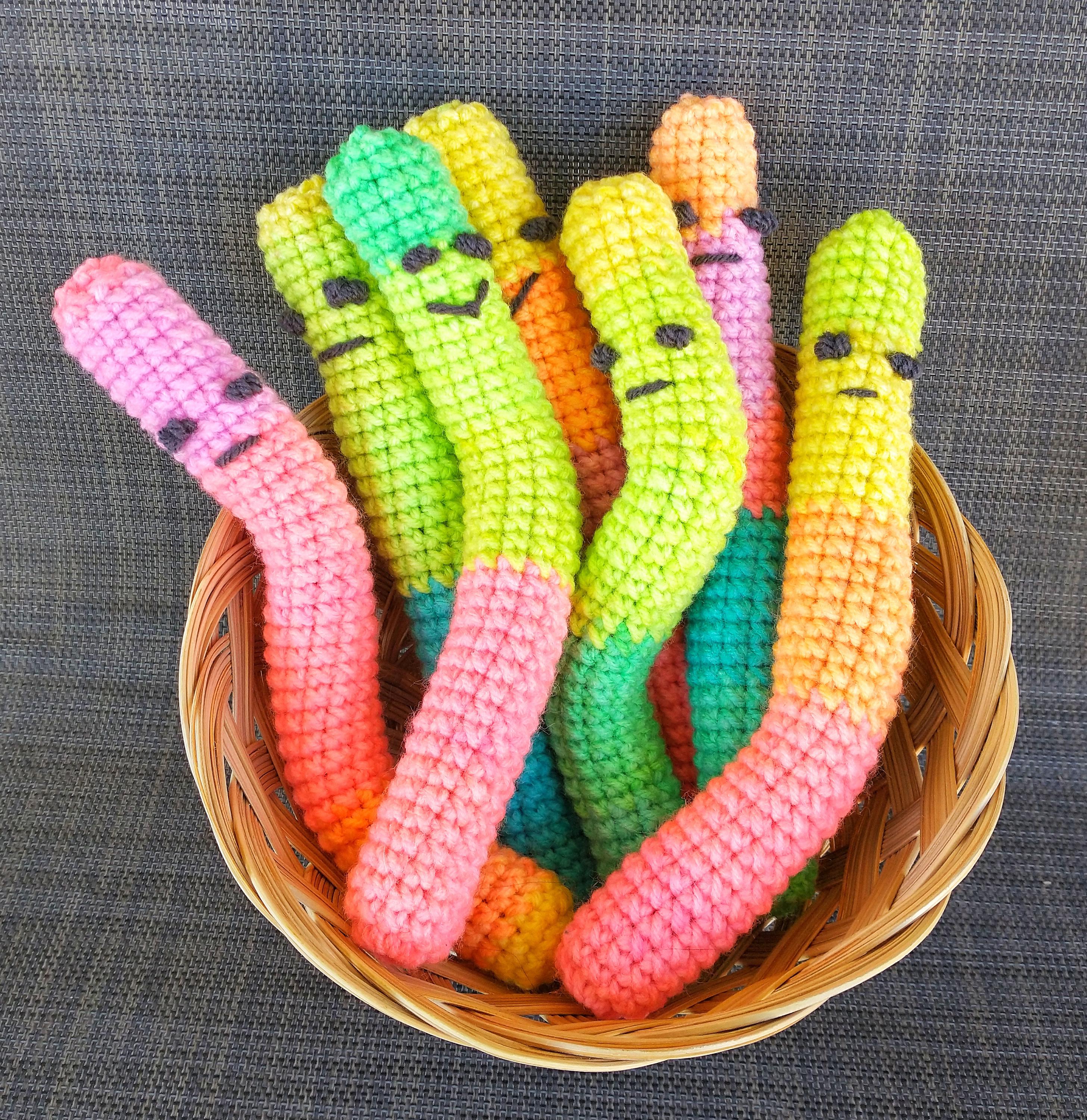 Pattern Only: Sugar Pals Gummy Worms Crochet Plushie
