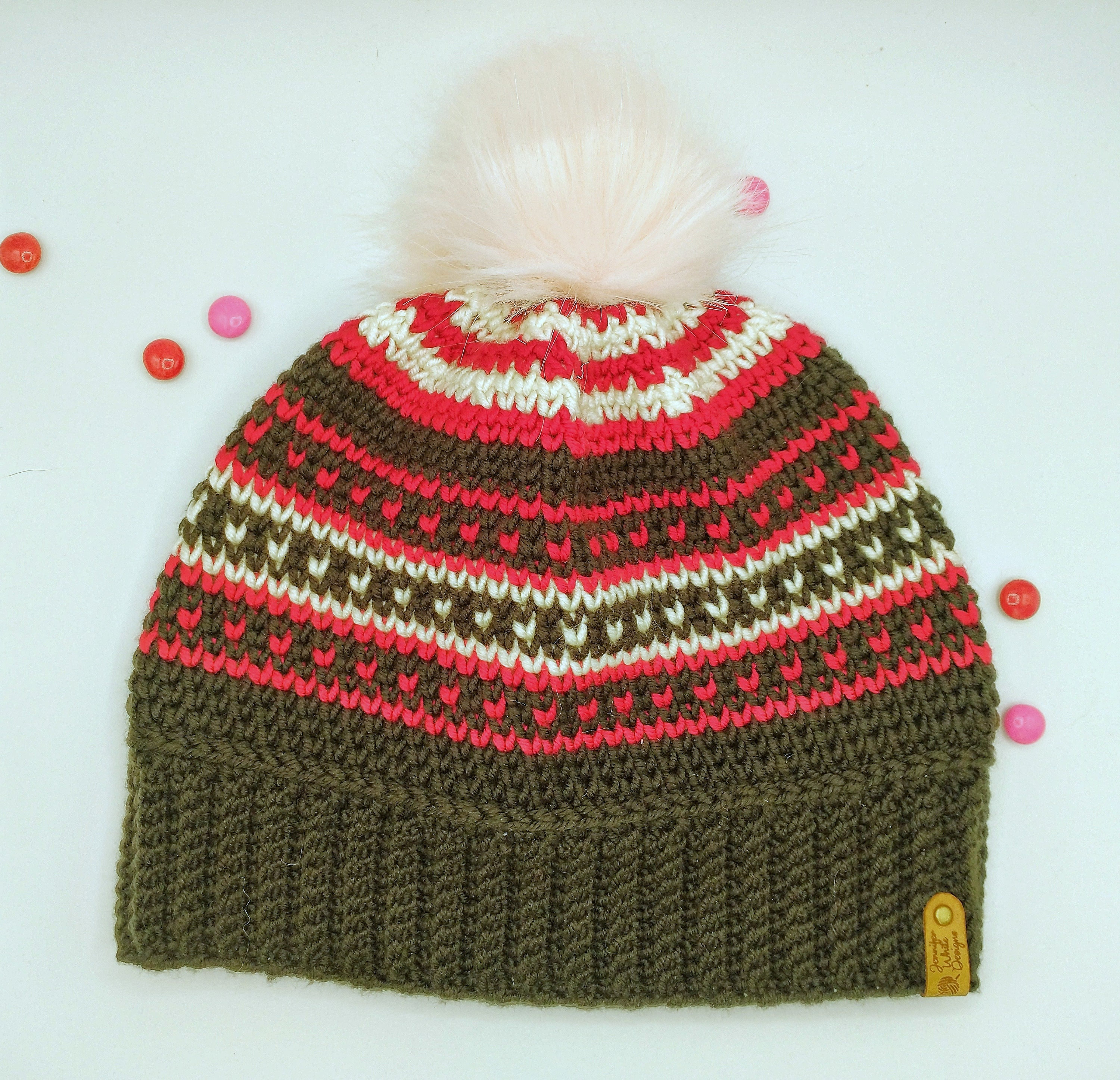 30 Valentine Crochet Patterns to Make for Gifts, Decor, and Cozy Seasonal Touches 29 Little Hearts Festive Hat Pattern
