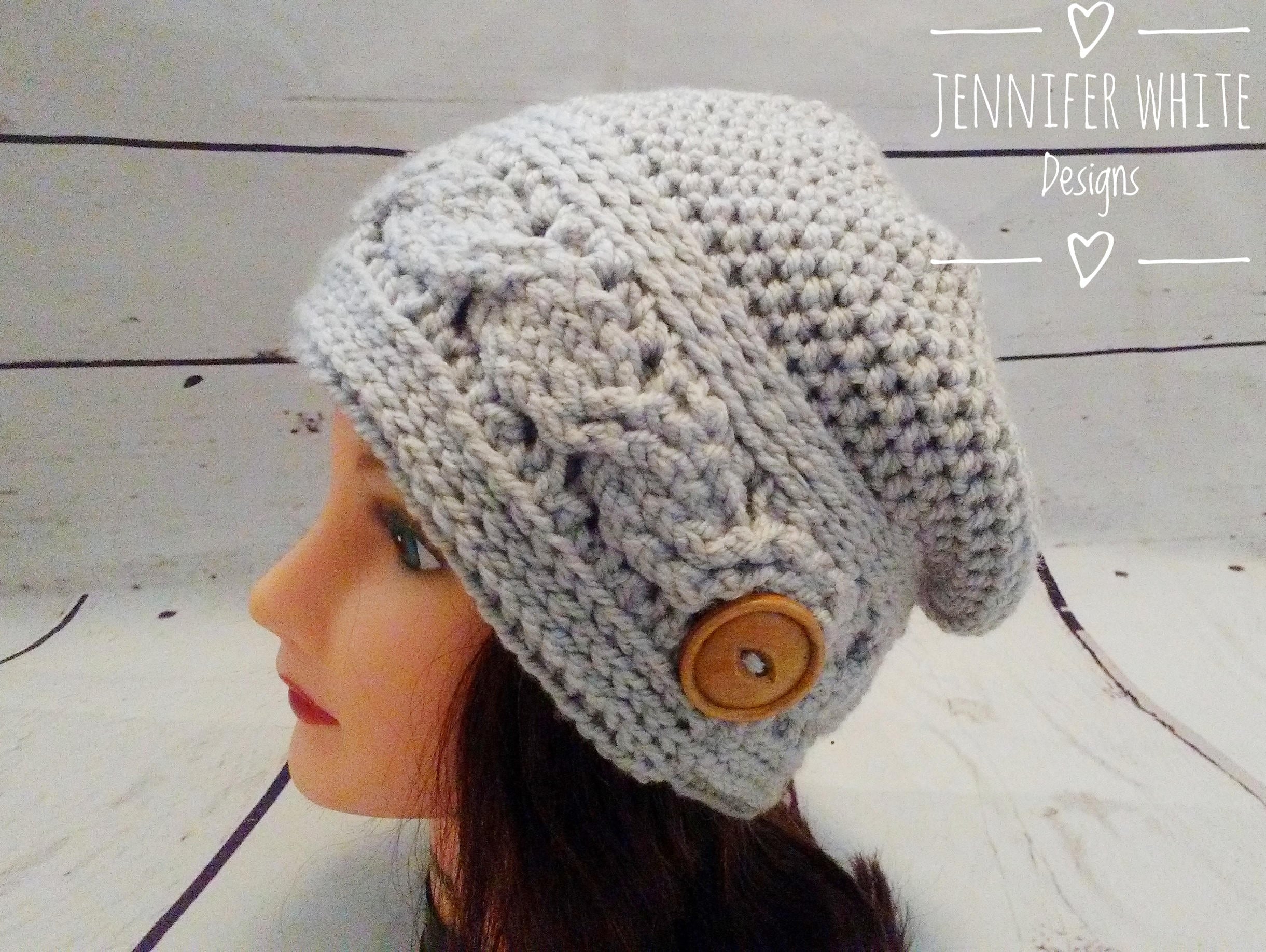 PDF Pattern Only--lemon Sunrise Crochet Cable Slouch Hat for Women ...