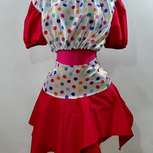 Two Piece Polka Dot Top and Skirt