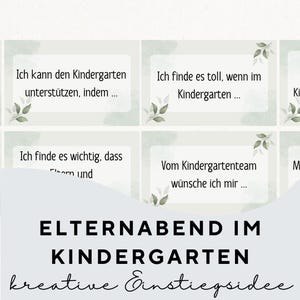 Reunión de padres / Jardín de infancia / Colaboración entre padres / Tarjetas / Iniciadores de frases / Interactivo / Rompehielos / Conociéndonos mejor